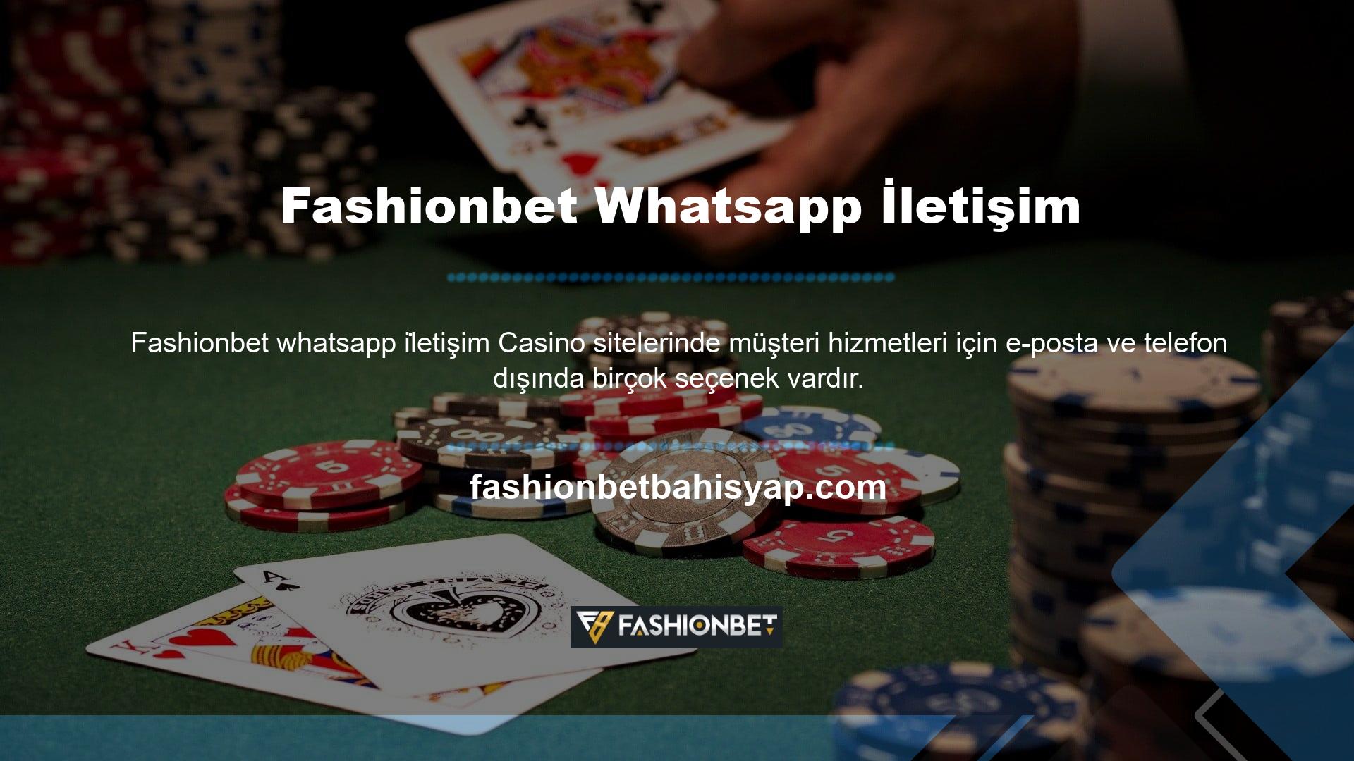 Fashionbet whatsapp iletişim